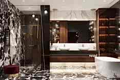 Interior of an expensive modern apartment from Studia 54 in Krestovsky De Luxe Residential Complex
