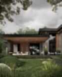 The perfect combination of larch and porcelain stoneware