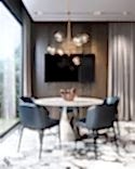 The dining area is reserved exclusively for the closest individuals