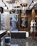 Elegant pendants add special charm to the bathroom