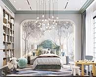 Affresco mural, Beau & Bien ceiling lights