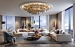 Penthouse interior design in modern style