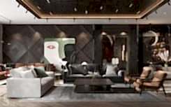 The furniture group Minotti in the living area