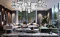 Interior design of a penthouse in Bluewaters by Studia 54
