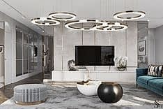 Expensive modern interior of the apartment on Petrovsky Island by Studia 54
