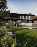 The house has organically become a part of the landscape