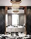 Sensational bathroom in dark shades
