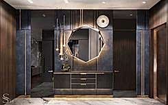 Luxury apartment interior by Studia 54 in a premium clubhouse in Moscow