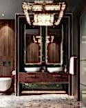 Master bath, quartzite and suede finish on garnish
