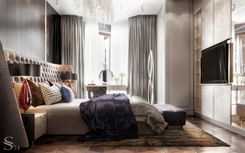 Luxury apartment interior by Studia 54 in a premium clubhouse in Moscow
