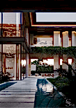 Artificial waterfalls as part of the landscape
