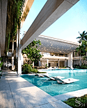 Architectural project of luxury villa with a pool in Kuwait by Studia 54