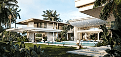 Architectural project of luxury villa with a pool in Kuwait by Studia 54