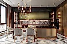 Luxury interior in an apartment in Moscow by Studia 54
