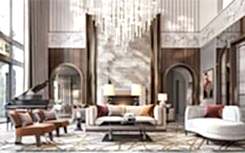 Interior design project of a country house in the USA