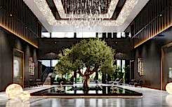 Dazzling interior of a villa on Bluewaters Island in Dubai