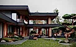 Architectural project of a house in Studia 54 style