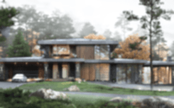 Modern mansion in the style of Wright