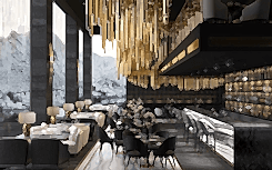Interior design of Marriott restaurant