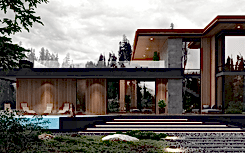 Architectural project of a modern house in the USA