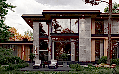 Modern home architecture in southern Canada