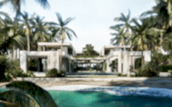 Modern villa architecture in light colors