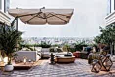 Tribù sofa and Colette Outdoor Minotti armchair